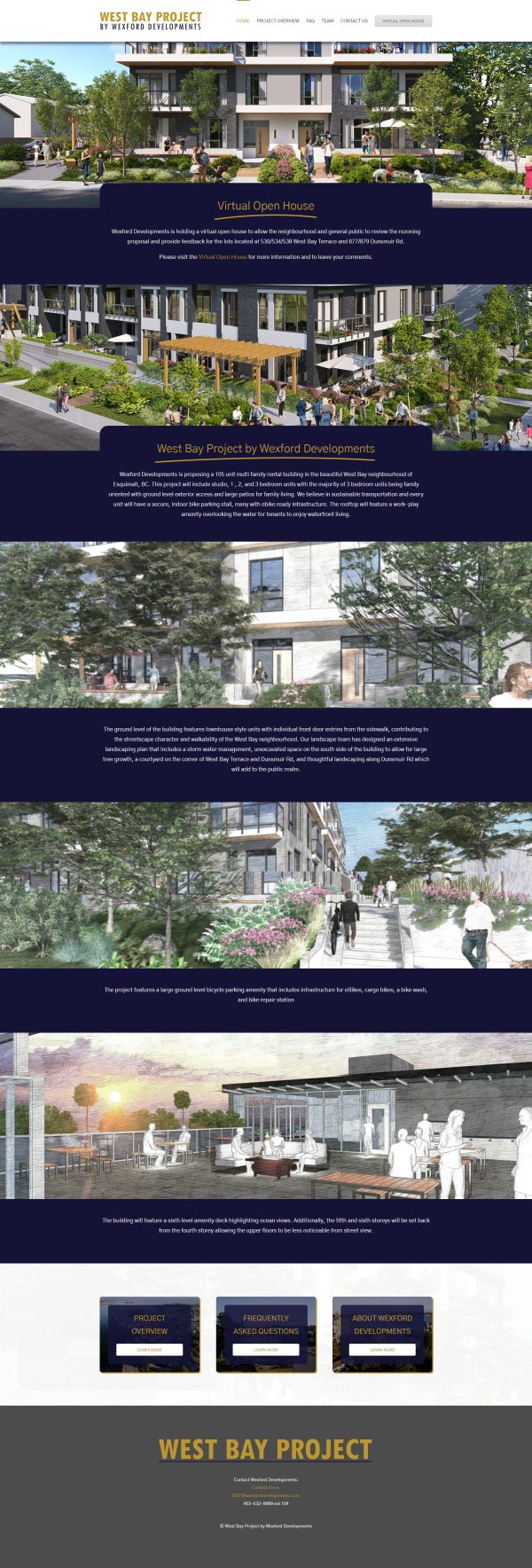 West Bay Terrace website designed by Right Design