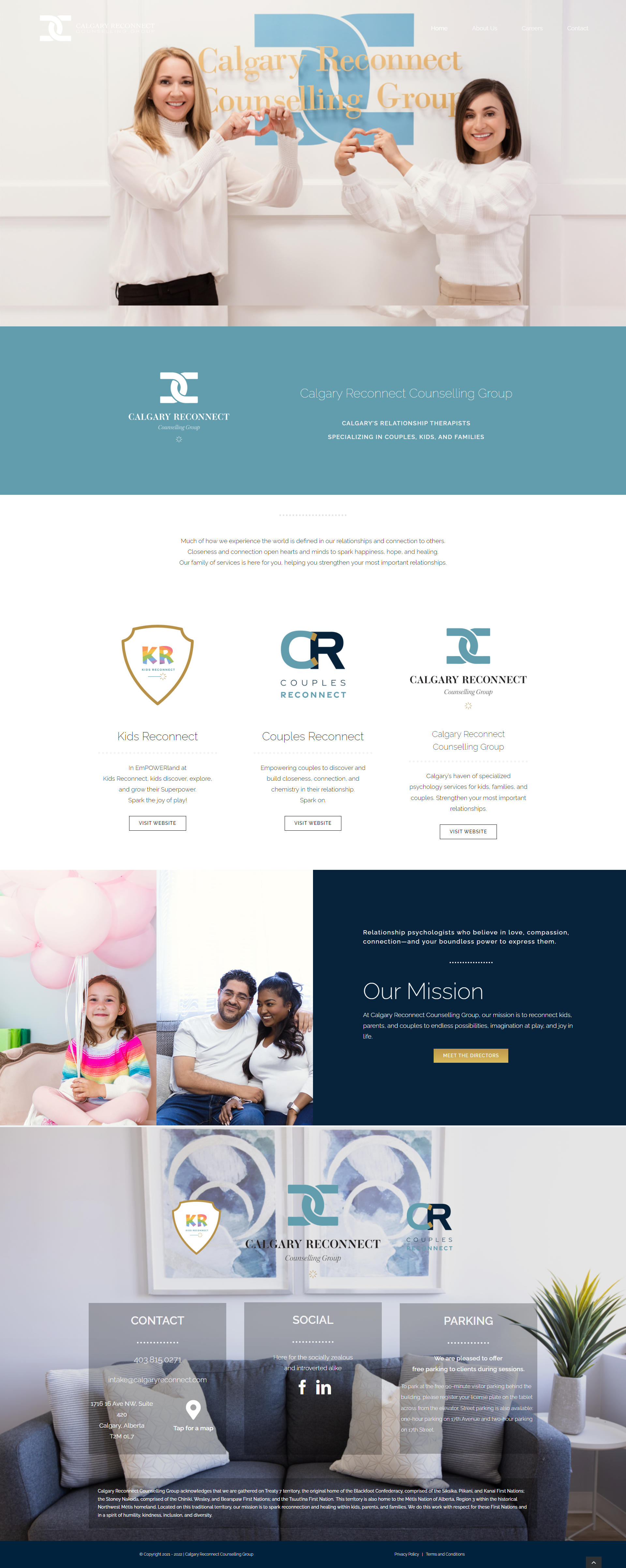 Website Design for Calgary Reconnect Counselling Group